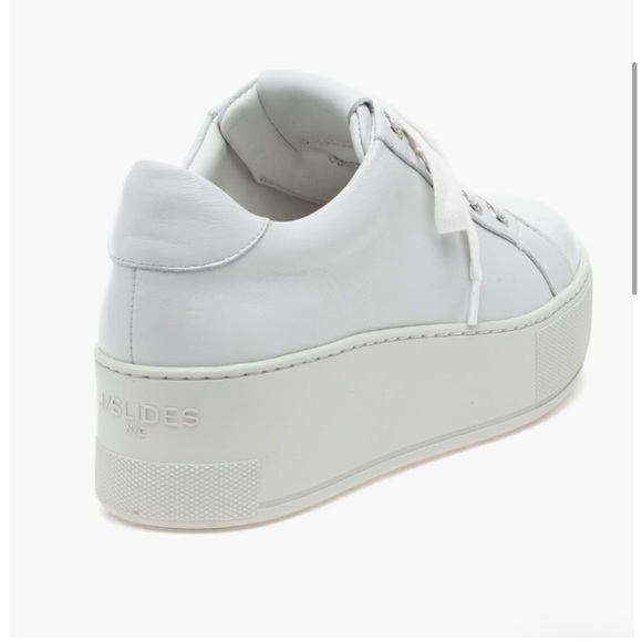 NWT J/SLIDES MAYA White Leather Sneaker - Picture 3 of 15